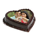 Chocolate Heart Photo Cake