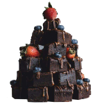 Fudge Brownie Tower