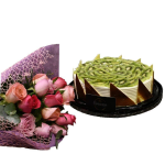 Pastel Rose and Cake Gift Set