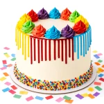 Vibrant Rainbow Cake