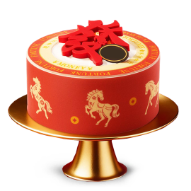 New Year Cake with Horse