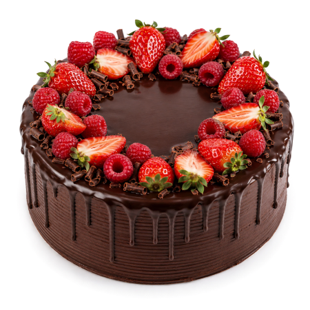 Strawberry Crown Chocolate Cake
