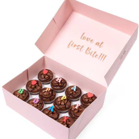 Happy Birthday Brownie Cupcakes