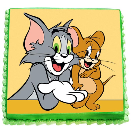 Cartoon Cat and Mouse Picture Cake