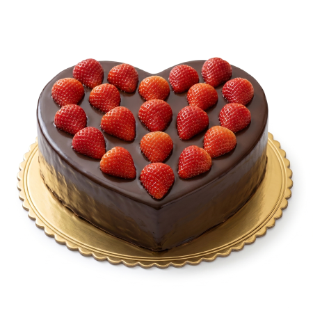 Strawberry Heart Cake